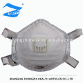 particulate respirator with two white elastic belts